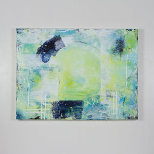 Rhapsody Blue Green Abstract Painting
