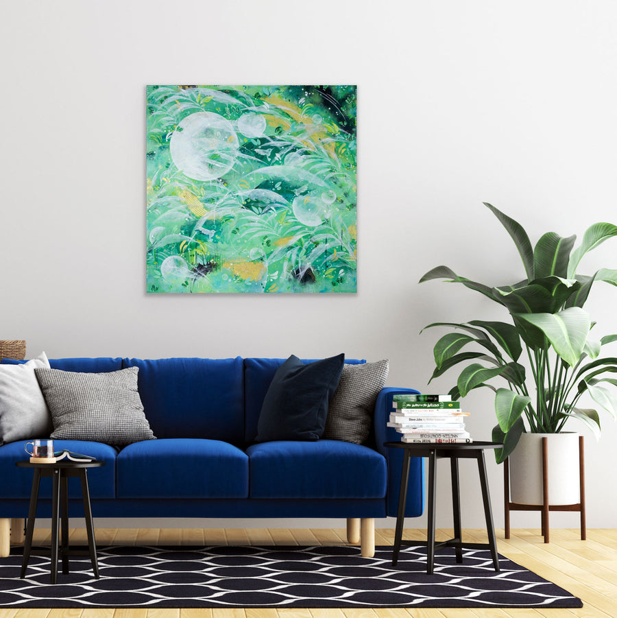 Flourish |  Green Rainforest Painting