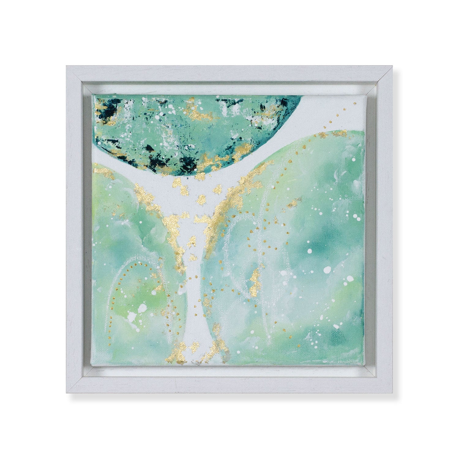 Kinship | Framed green Earth Painting 20cm x 20cm