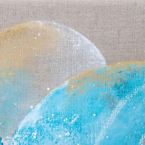 Riptide Moonbathing Painting 40cm x 50cm on Raw Linen Canvas