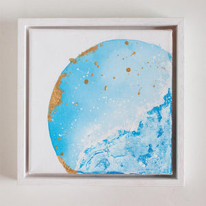Surfacing | Mer Lunaires Series | Abstract painting blue moon