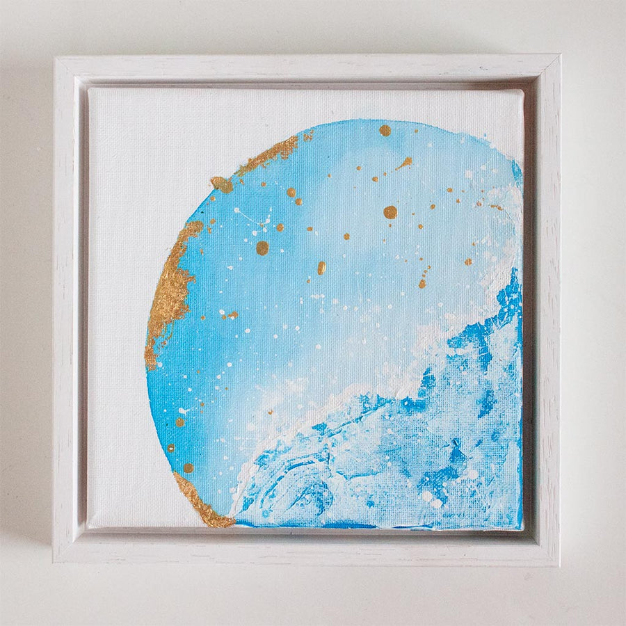 Surfacing | Mer Lunaires Series | Abstract painting blue moon