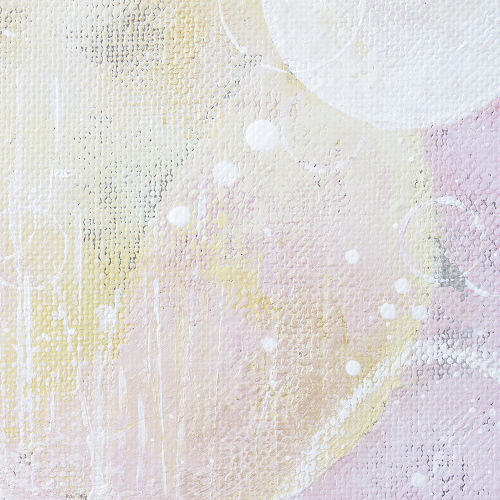 Moonblush Moon Painting 30cm x 40cm on Raw Linen Canvas