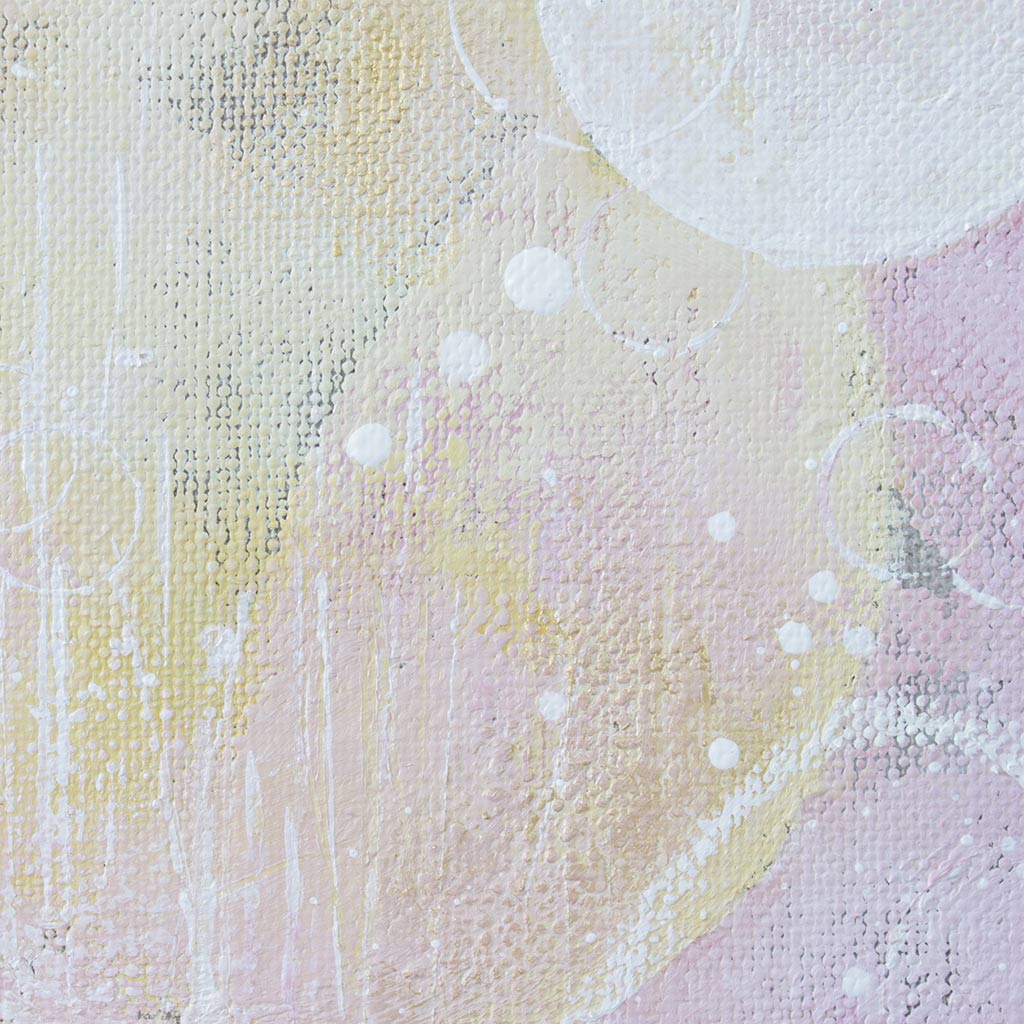 Moonblush Moon Painting 30cm x 40cm on Raw Linen Canvas