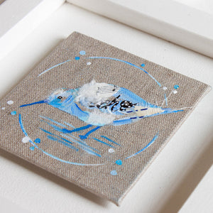 Echo |  Mini Blue Ephemera Sandpiper Painting
