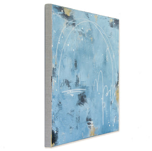 City Lights Blue Abstract Painting 60cm x 60cm