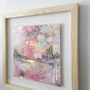 Blushing Shoreline Abstract Painting 35.5cm x 35.5cm