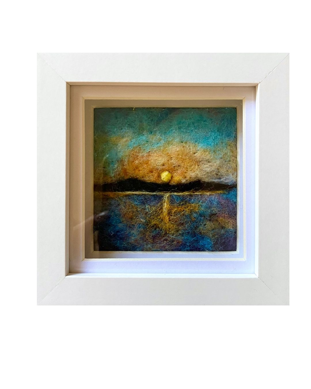 MPW15 Golden Hour Felt Landscape (Blue & Orange) by Megan Pugh