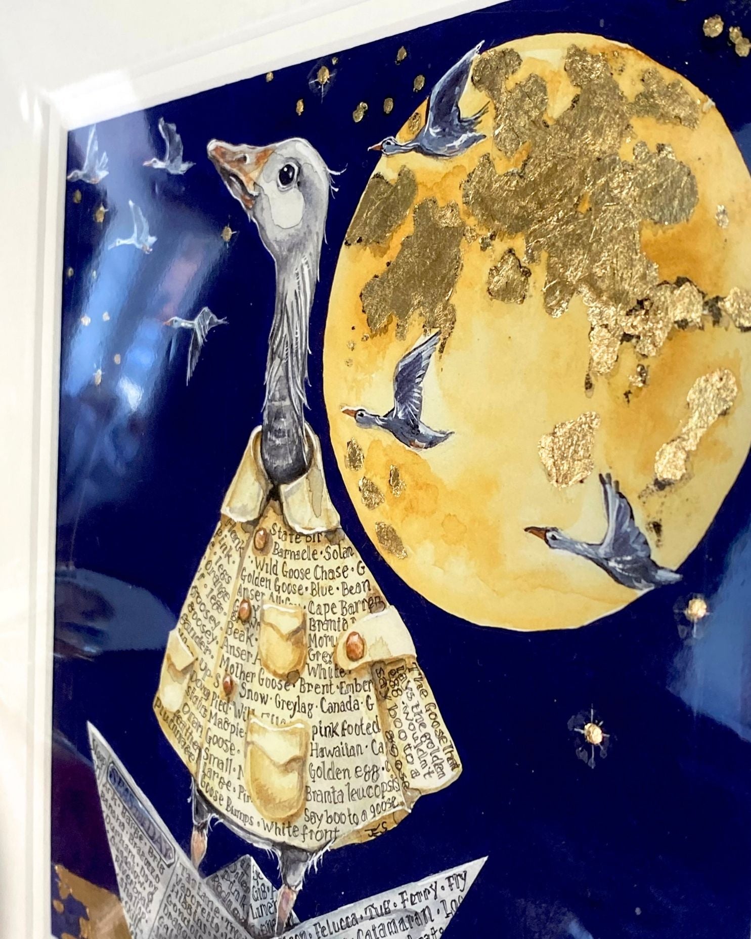 WCP144 Artemis Moon - Goose Print by Watercolour Puddles