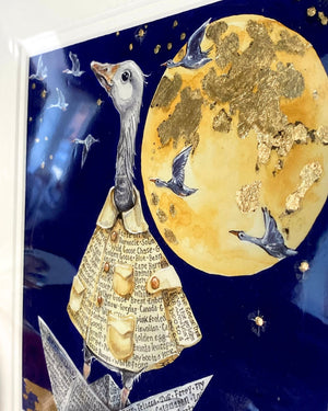 WCP144 Artemis Moon - Goose Print by Watercolour Puddles