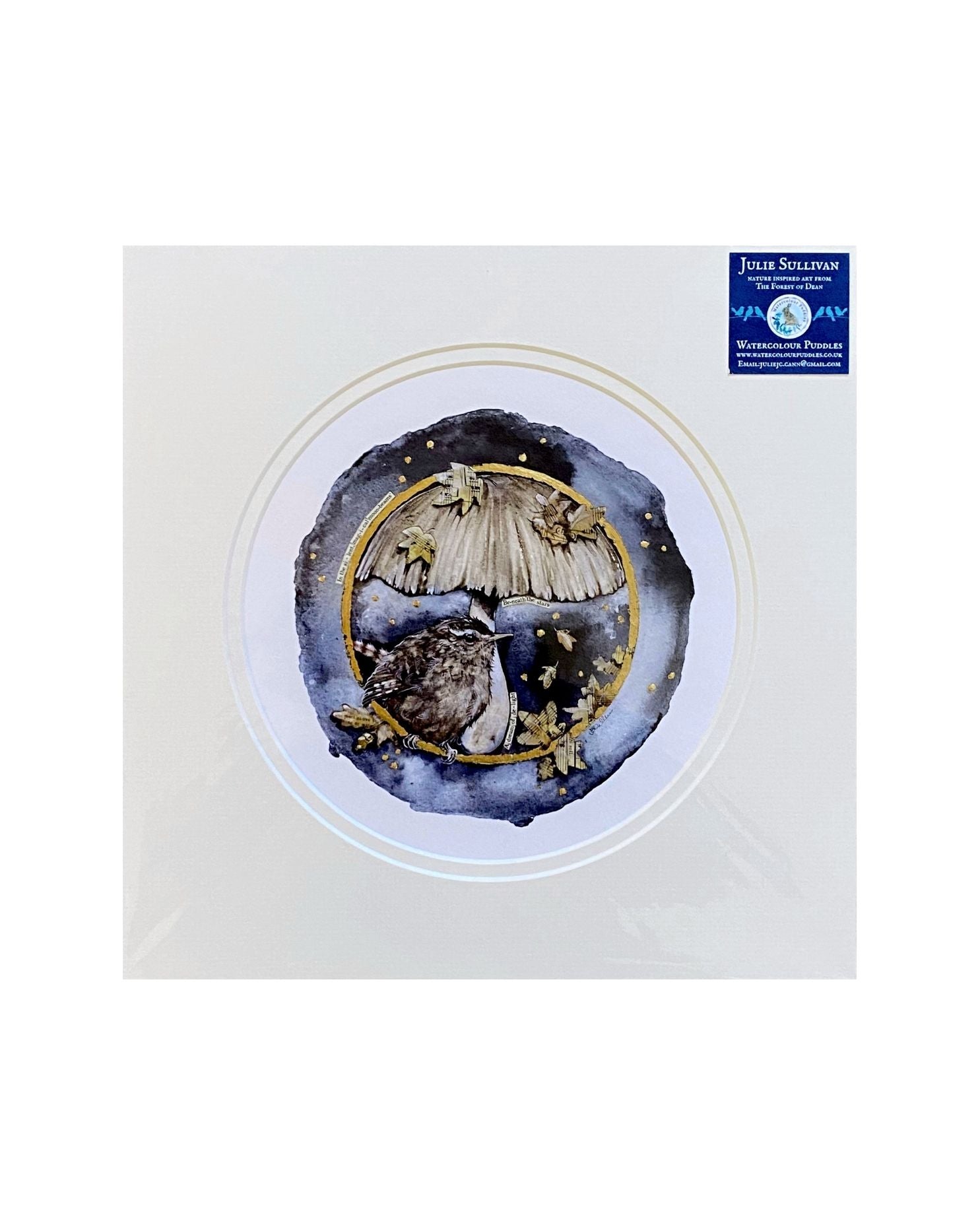 WCP109 Moonbeam - Wren Print by Watercolour Puddles