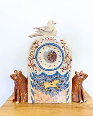 SL15 Whimsical Carriage Clock by Studio Lorenson Ceramics