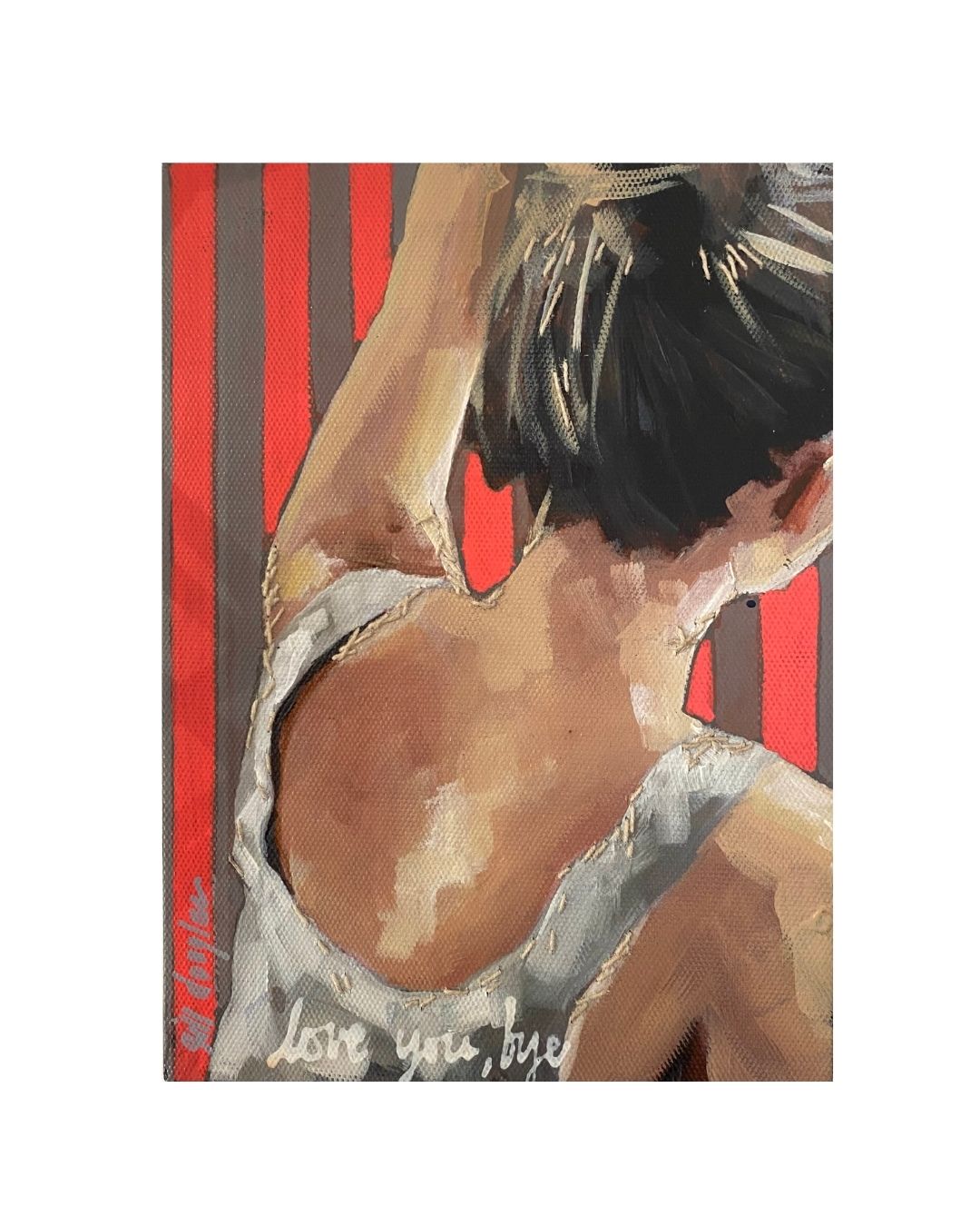GD08a Mixed Media on Canvas A5 by Gill Douglas