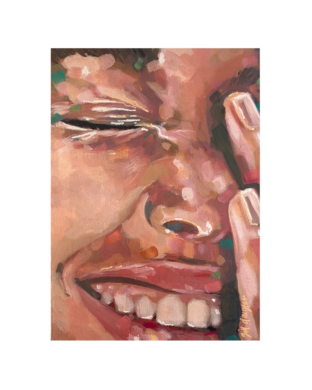 GD08b Mixed Media on Canvas A5 by Gill Douglas