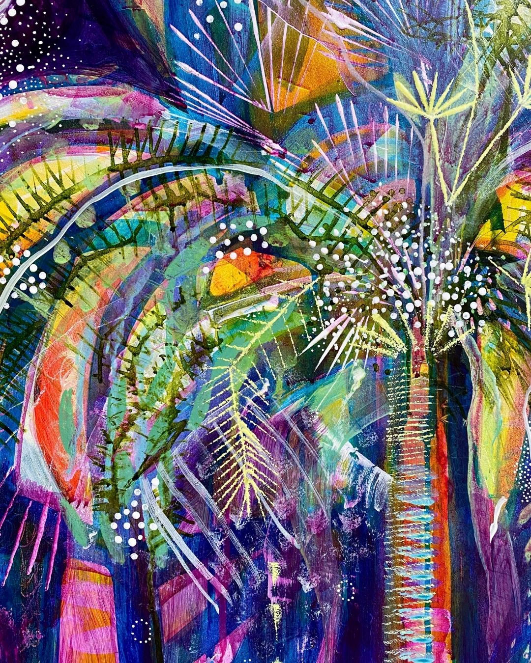 MP15 Palm in a Purple Paradise by Mary Price