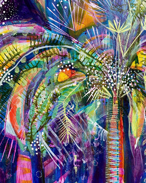 MP15 Palm in a Purple Paradise by Mary Price