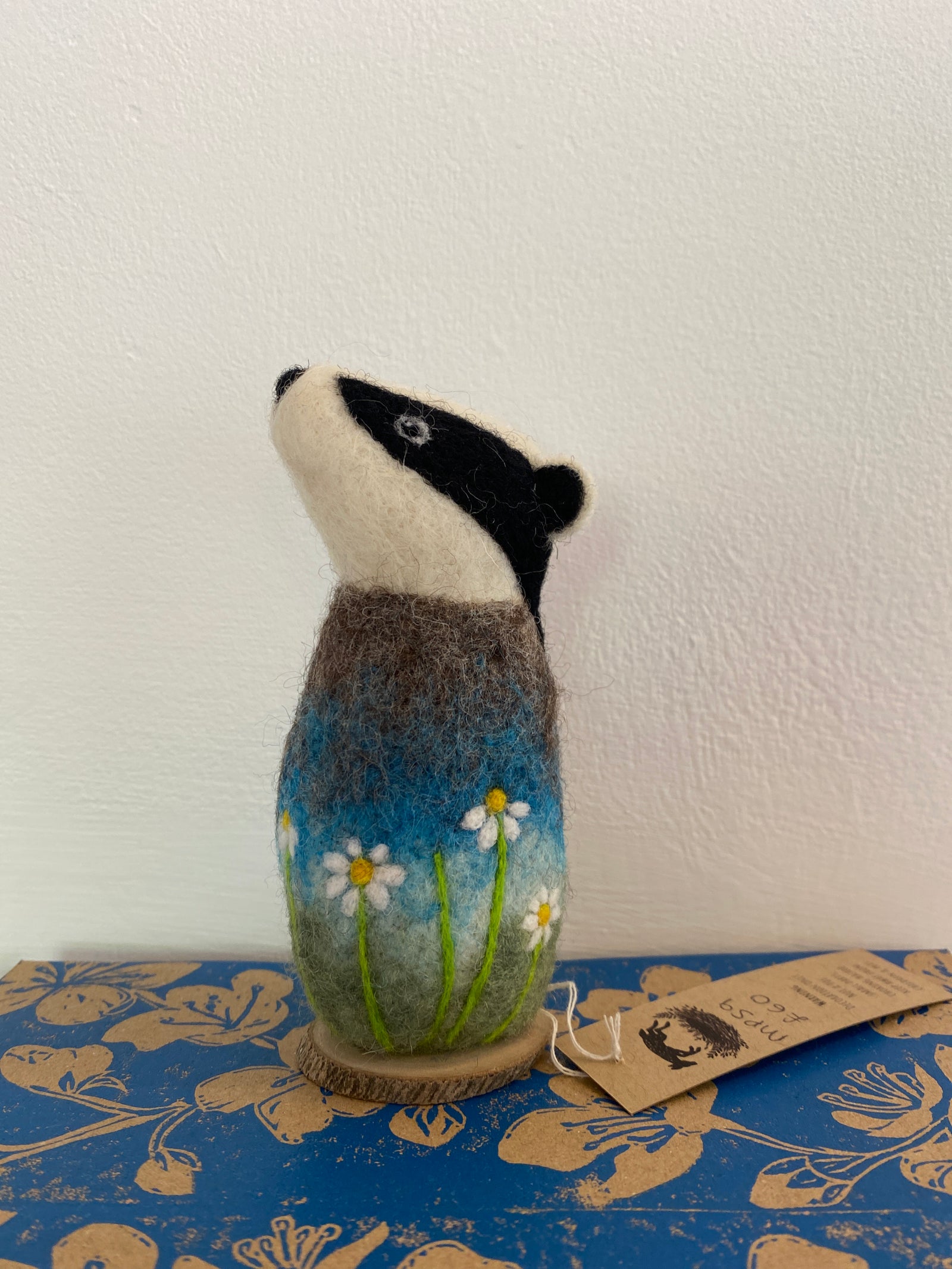 MPS9 Badger & Daisies Felt by Megan Pugh