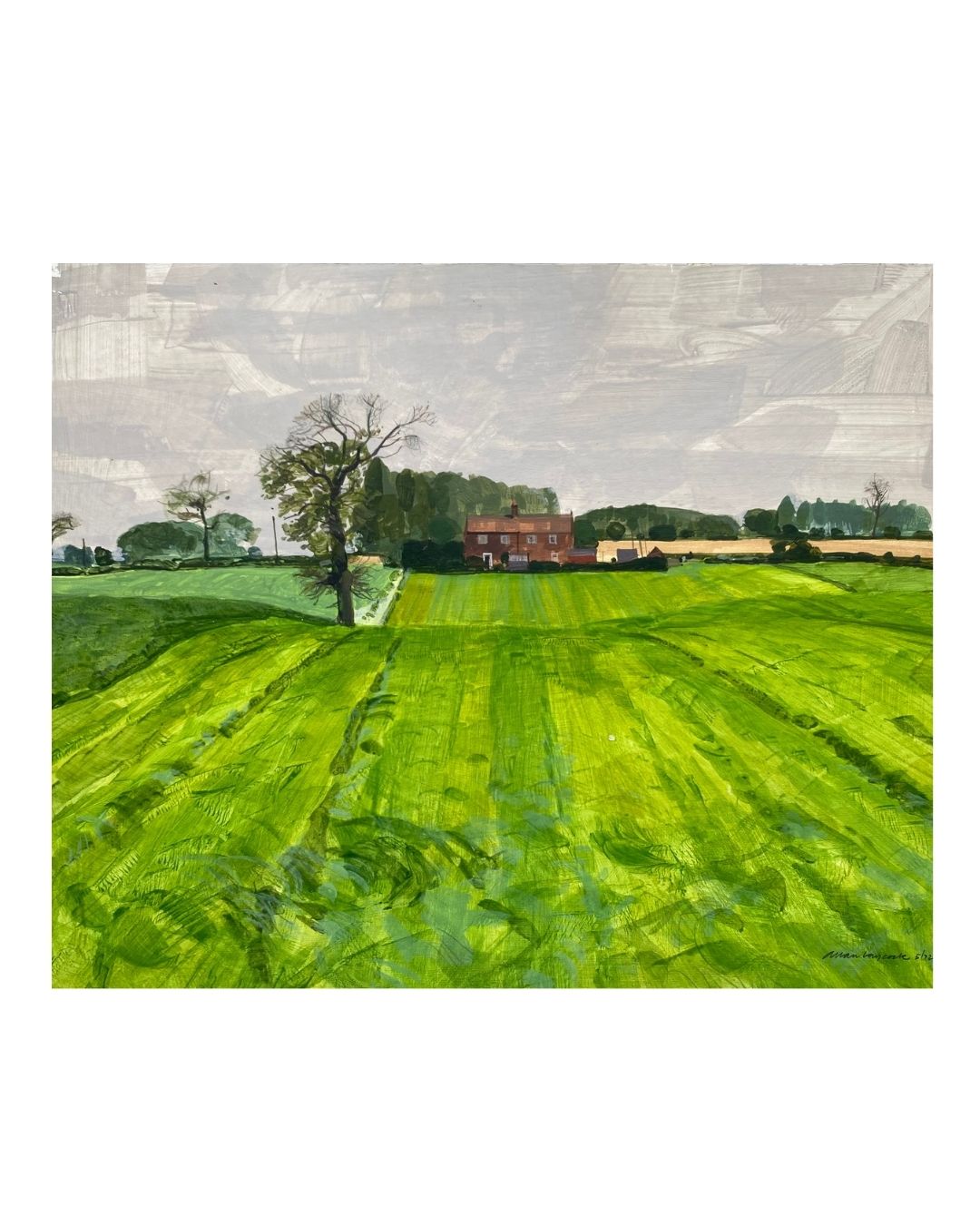 AL10 Burlingham Norfolk  Unframed Landscape by Allan Laycock