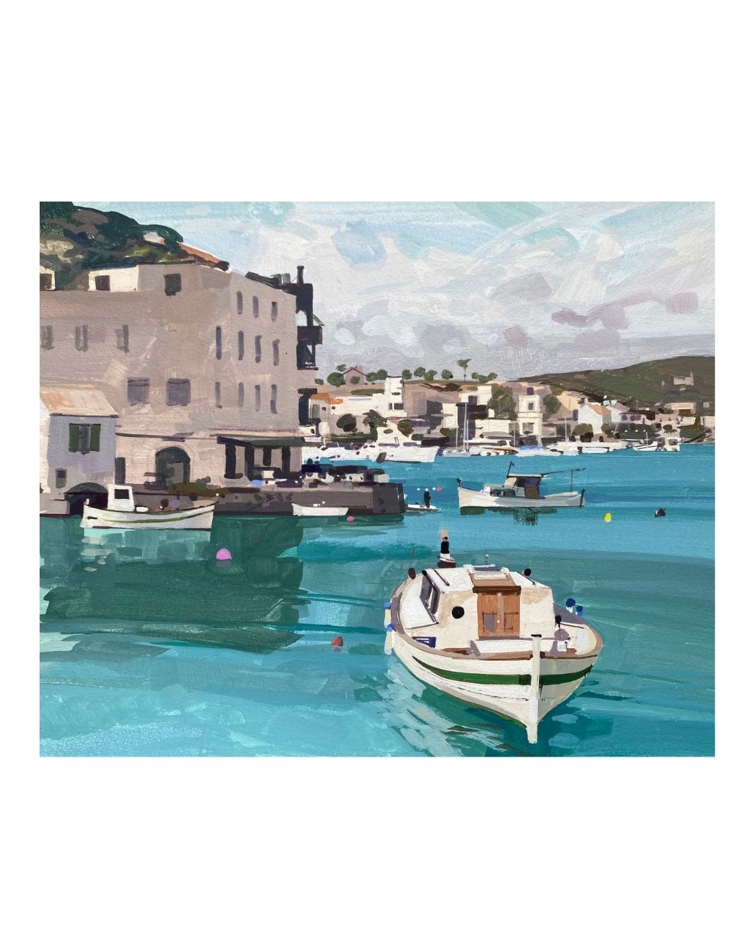 AL13 Crete Unframed Landscape by Allan Laycock