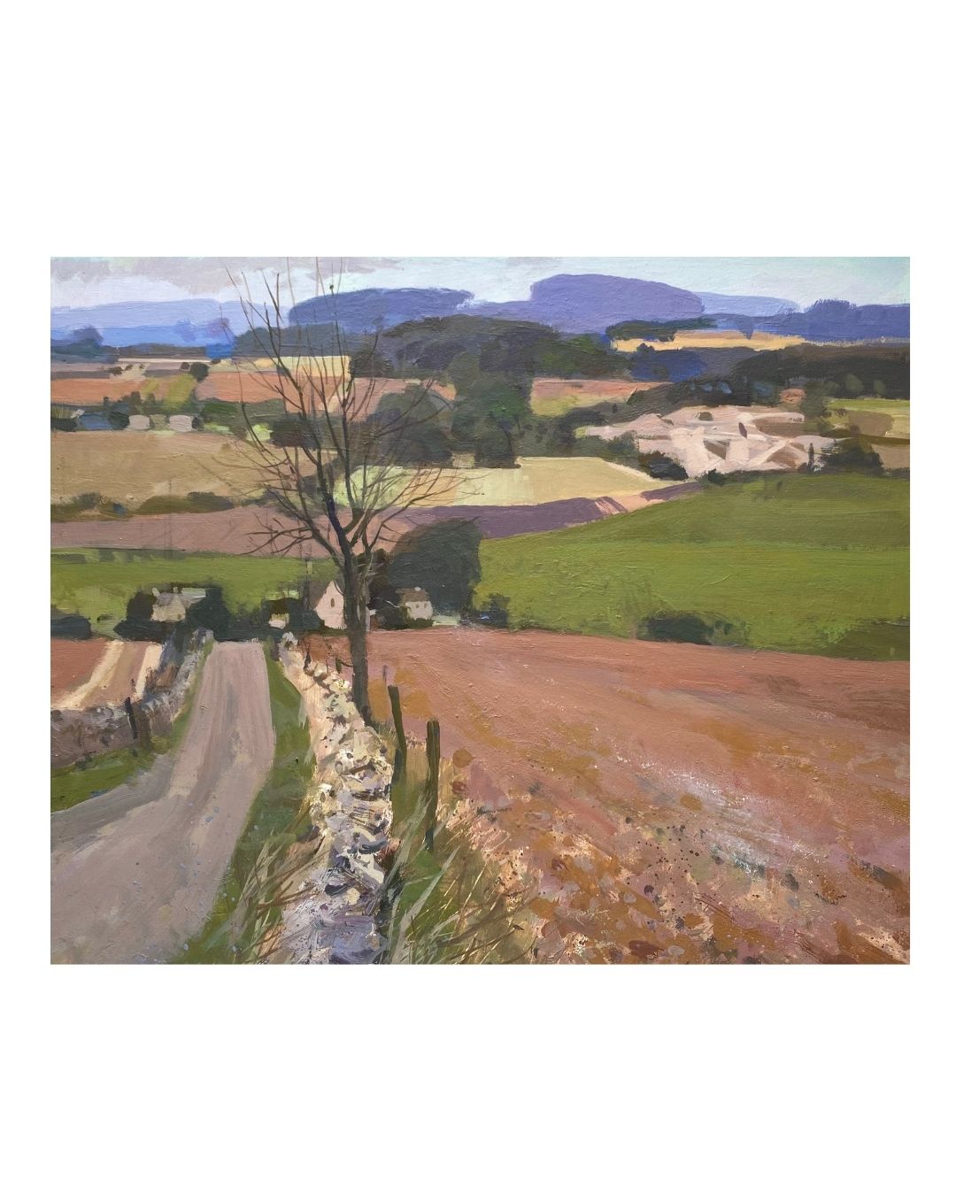 AL12 Road to Shipton Cliffe Unframed Landscape by Allan Laycock