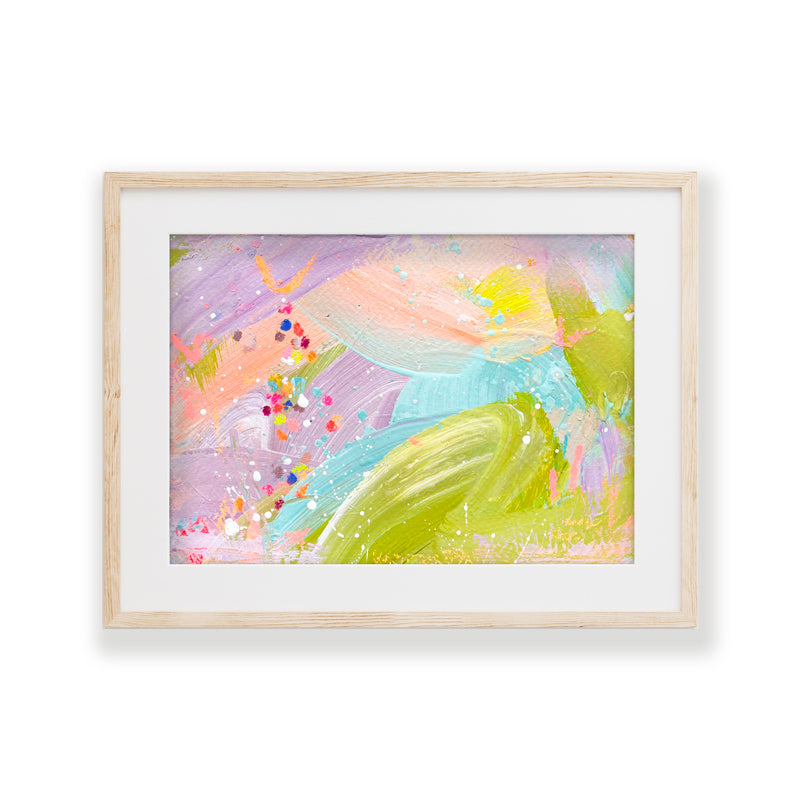 Frosted Lime Paloma Aperitif | Abstract Painting on Paper