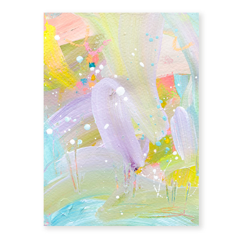 Sugar Plum Mimosa Aperitif | Abstract Painting on Paper