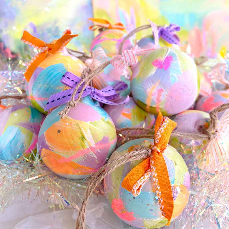 Sugar and Spice Hand Painted Ceramic Bauble