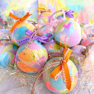 Sugar and Spice Hand Painted Ceramic Bauble
