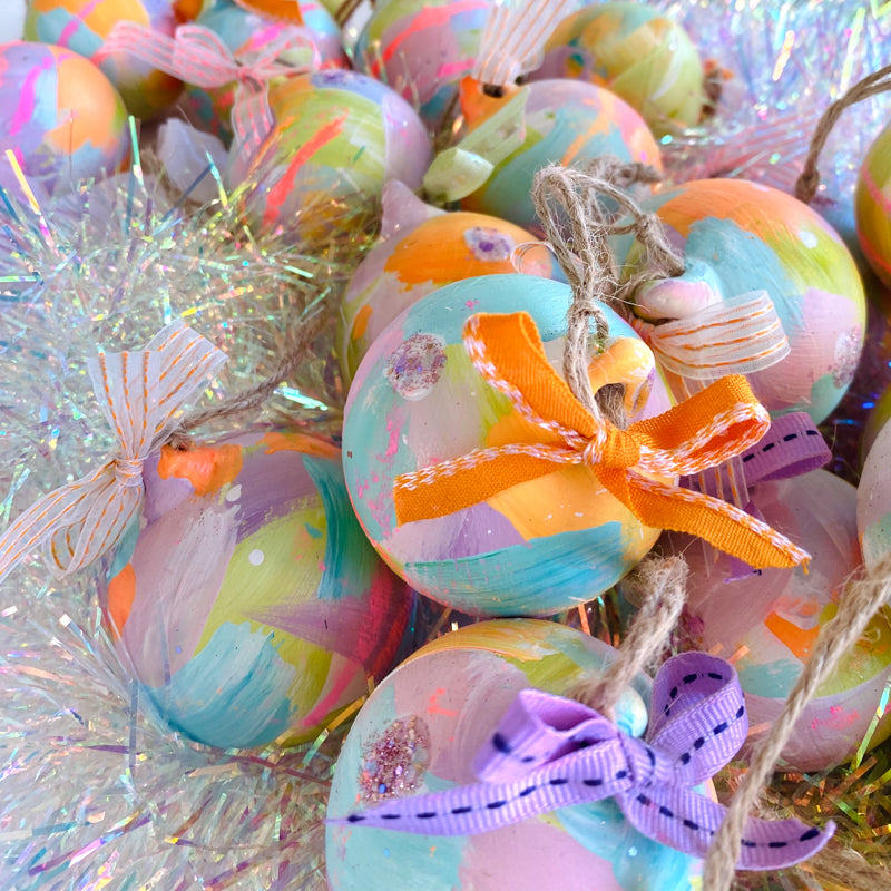 Sugar and Spice Hand Painted Ceramic Bauble