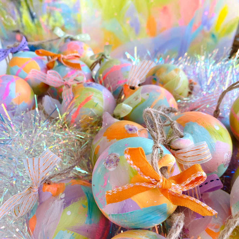 Sugar and Spice Hand Painted Ceramic Bauble