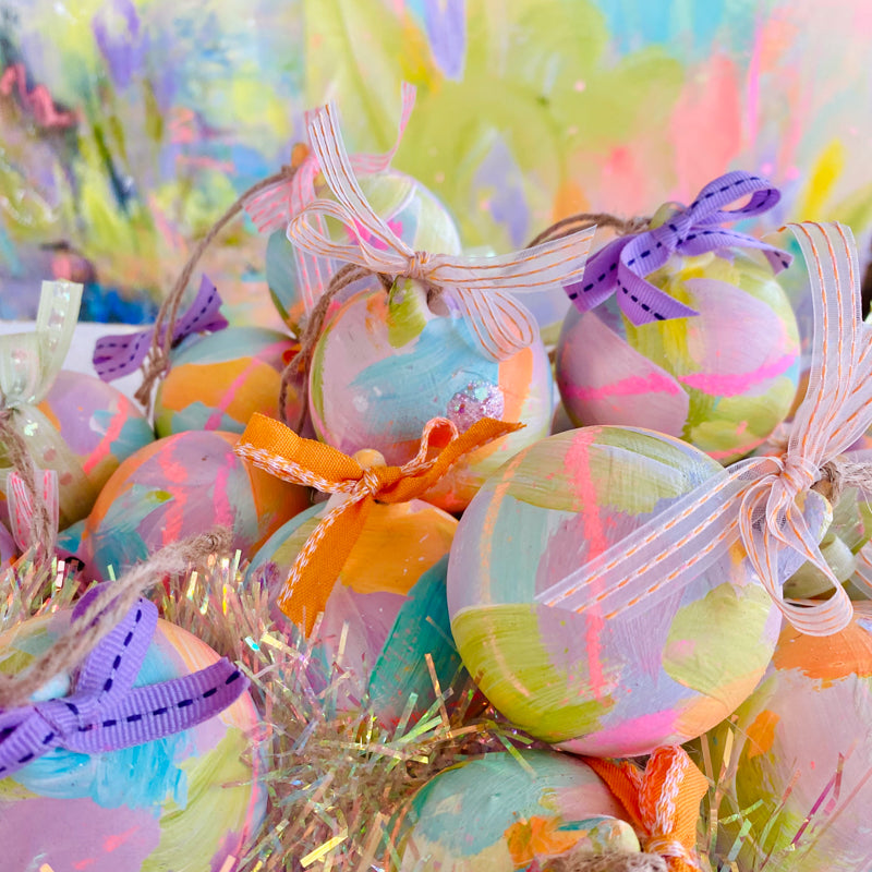 Sugar and Spice Hand Painted Ceramic Bauble
