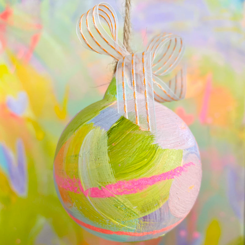 Sugar and Spice Hand Painted Ceramic Bauble