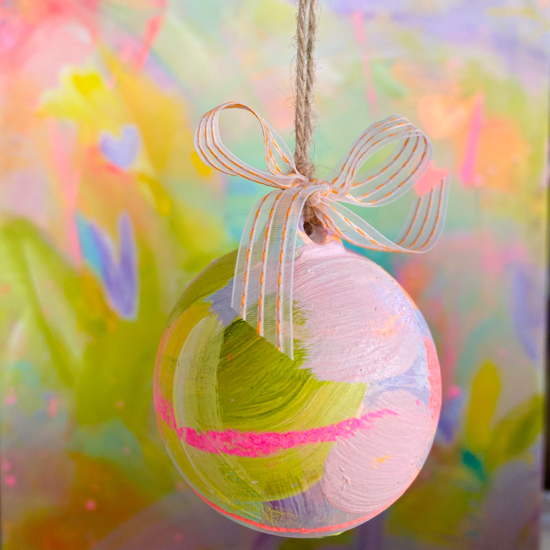 Sugar and Spice Hand Painted Ceramic Bauble