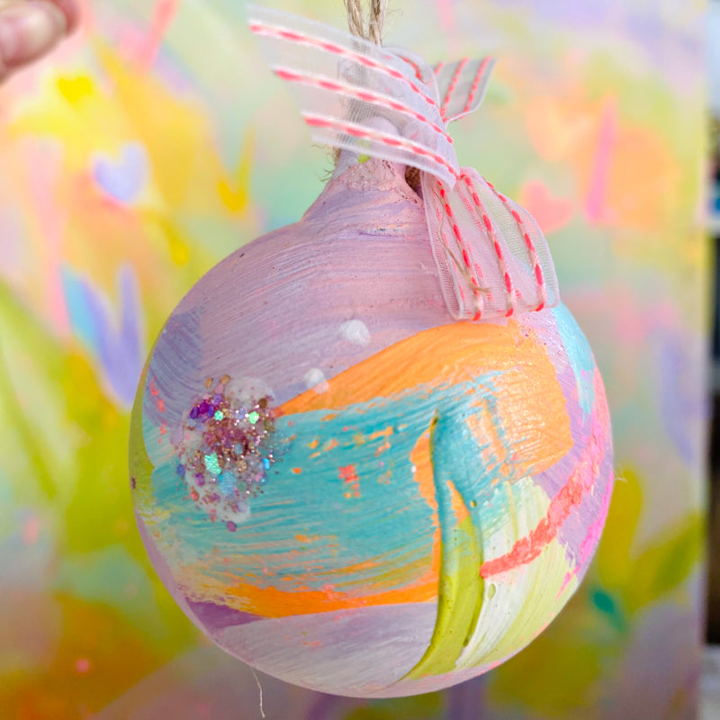 Sugar and Spice Hand Painted Ceramic Bauble