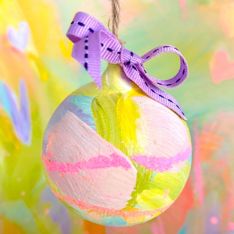 Sugar and Spice Hand Painted Ceramic Bauble