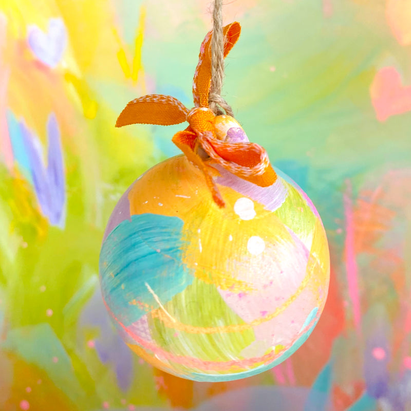 Sugar and Spice Hand Painted Ceramic Bauble