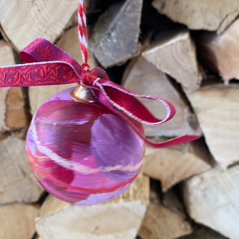 Turkish Delight Hand Painted Ceramic Bauble