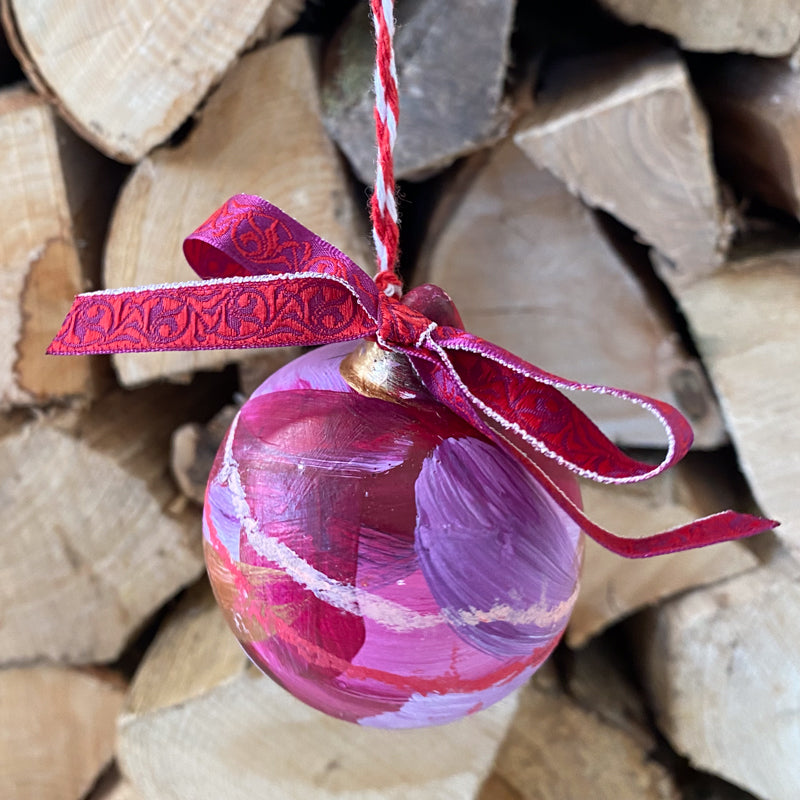 Turkish Delight Hand Painted Ceramic Bauble