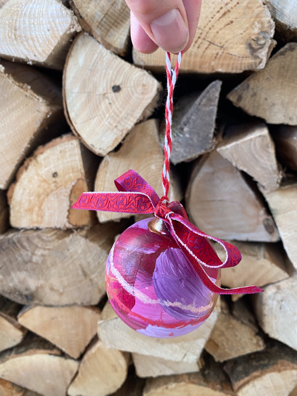 Turkish Delight Hand Painted Ceramic Bauble