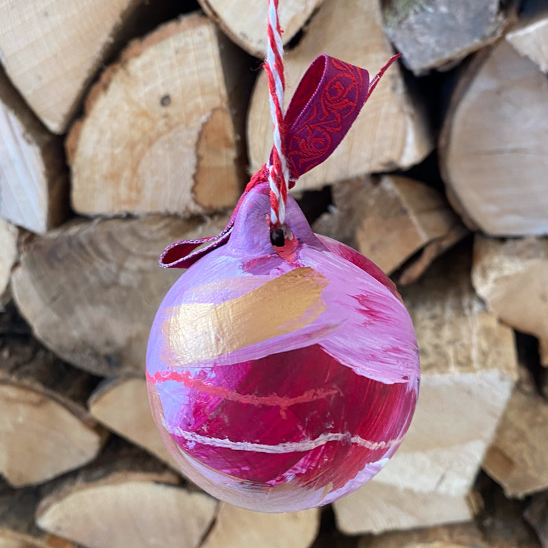 Turkish Delight Hand Painted Ceramic Bauble