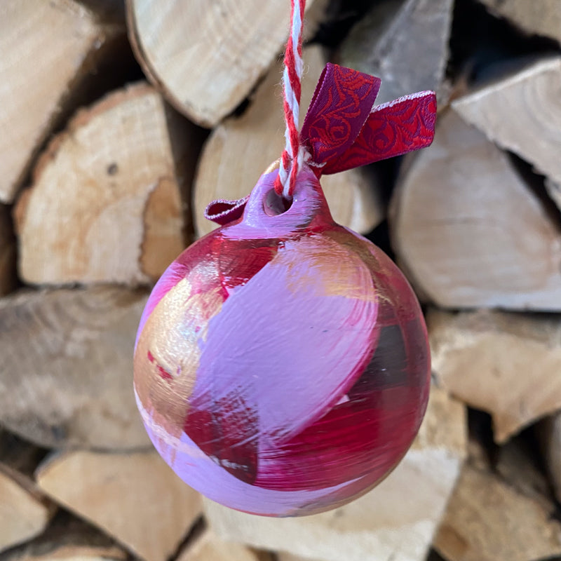 Turkish Delight Hand Painted Ceramic Bauble