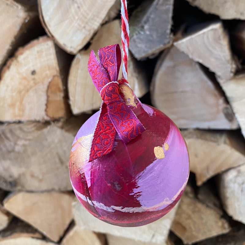 Turkish Delight Hand Painted Ceramic Bauble