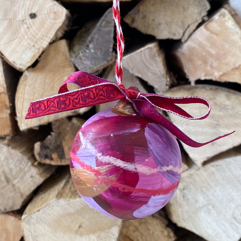 Turkish Delight Hand Painted Ceramic Bauble