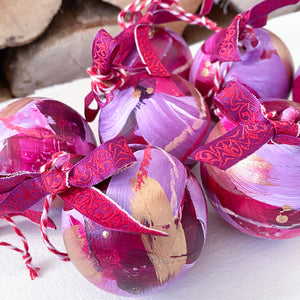Turkish Delight Hand Painted Ceramic Bauble
