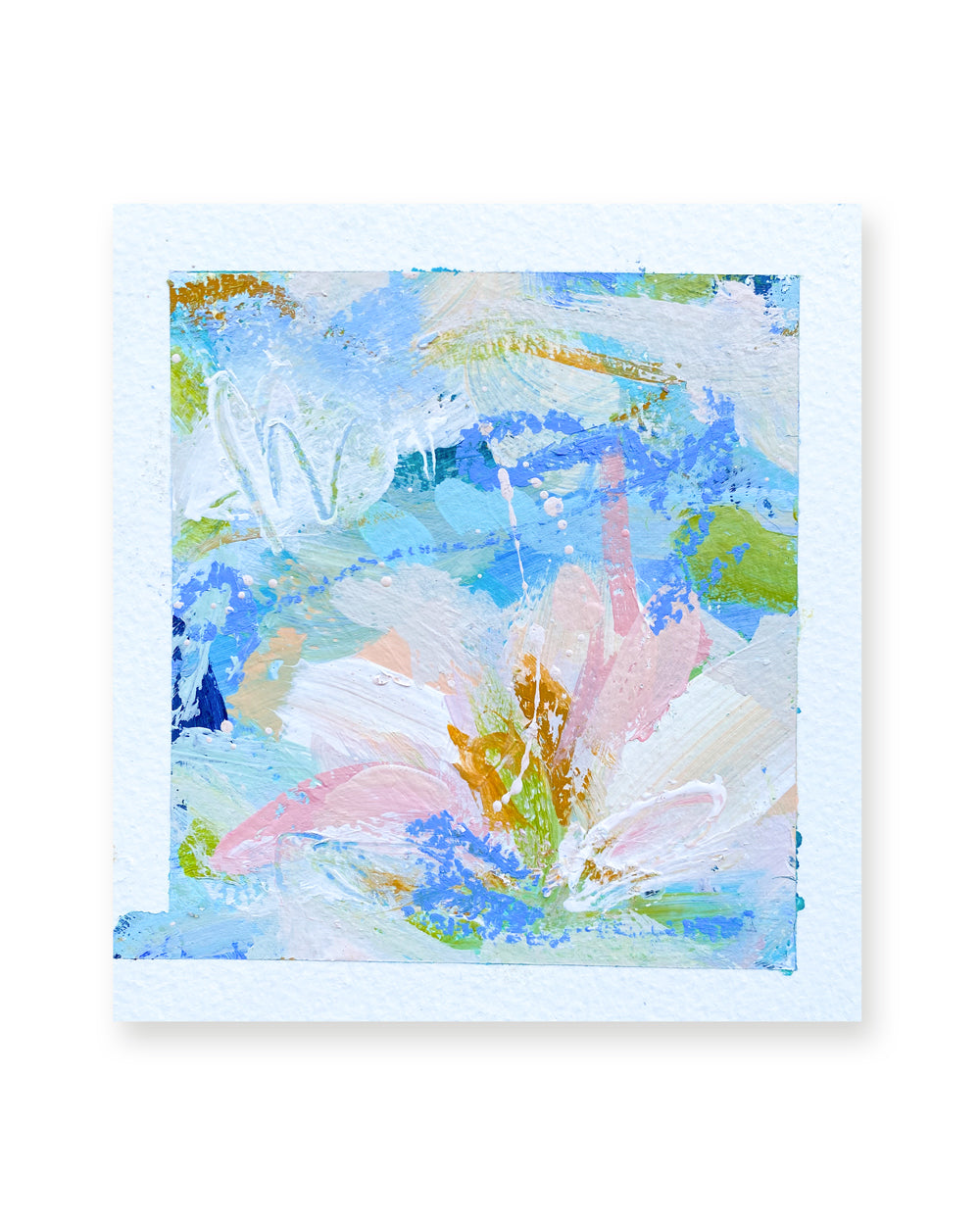 Falling Blooms 2 | Floral Abstract on Watercolour Paper