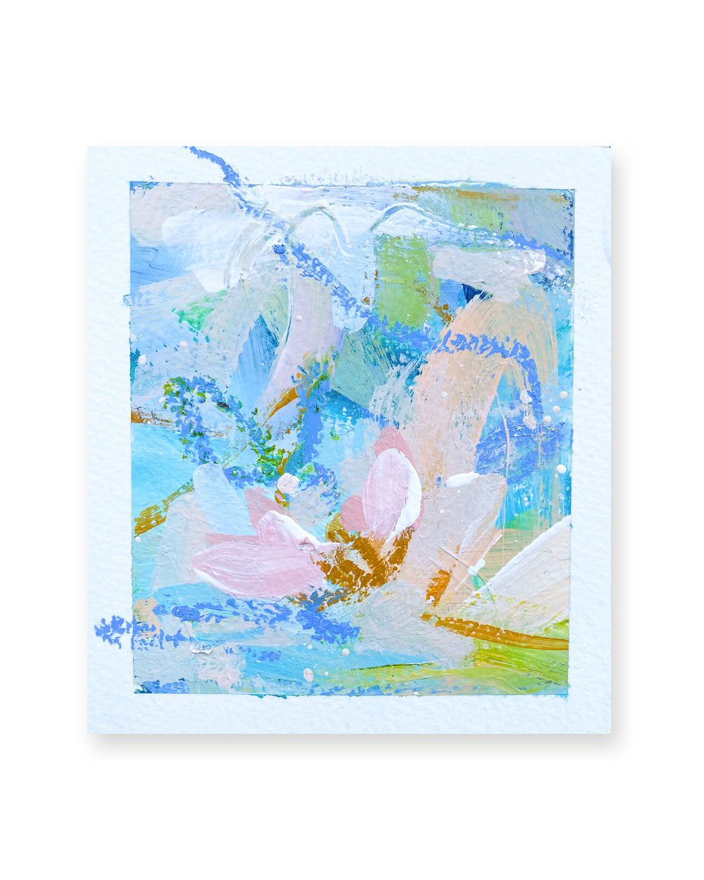 Falling Blooms 6 | Floral Abstract on Watercolour Paper