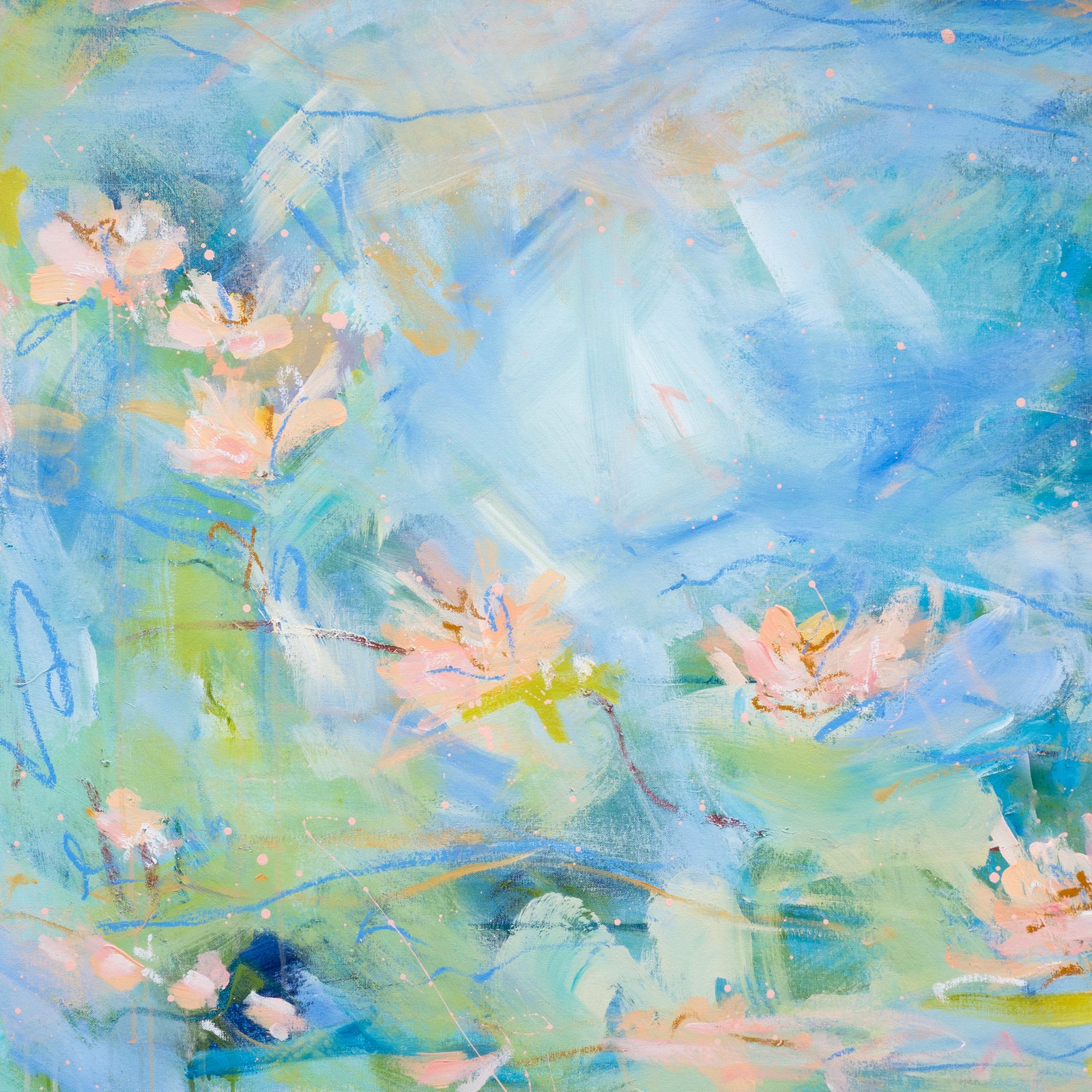 Drifting Light Card | Floral Art Blank Greetings Card