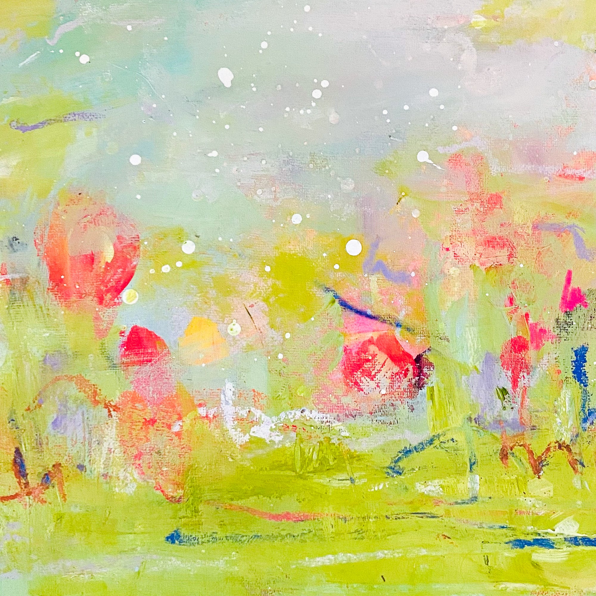 Still Moments Card | Abstract Tulip Art Blank Greetings Card
