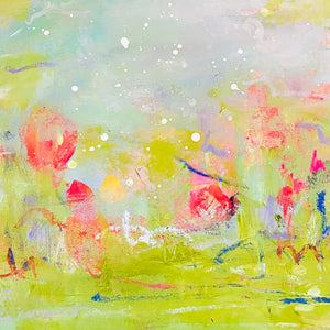 Still Moments Card | Abstract Tulip Art Blank Greetings Card