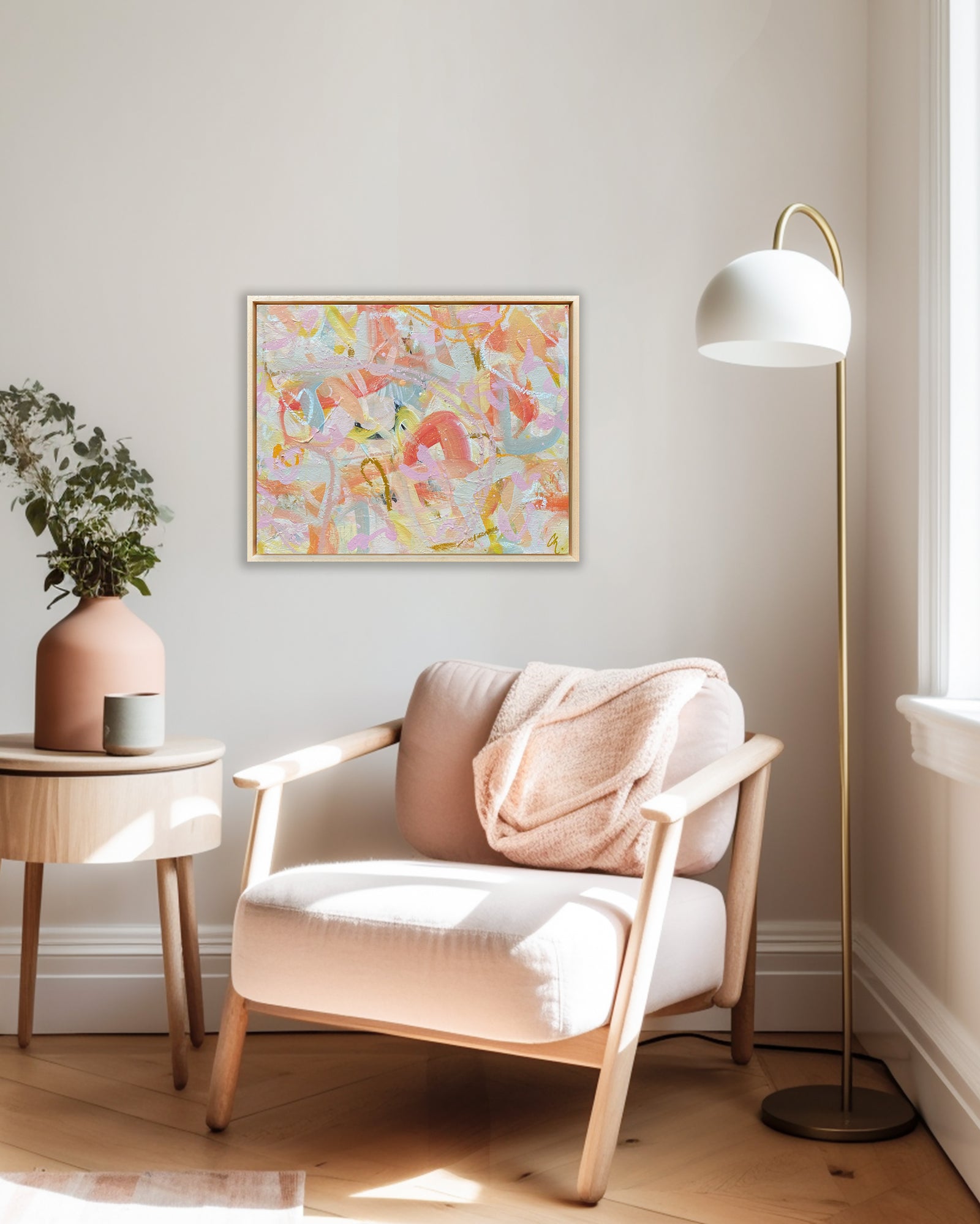 Warming to You | Framed Acrylic Painting on Canvas